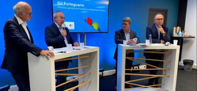 De gauche à droite : Patrick Colin, Gil Forteguerre, Thierry Dujardin, Jean-Pierre Letartre