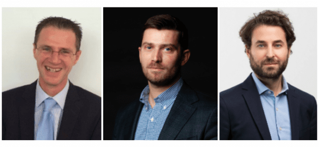 De gauche à droite : Bertrand Carassus (SGCP), André Debet (Galia Gestion), Philippe Barouch (Lamartine)