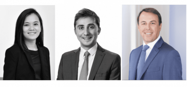 De gauche à droite : Nhu Quynh Golder (Capital Export), Hugues-Olivier Chateau (Conquest), Fabrice Alliany (Degroof Petercam)