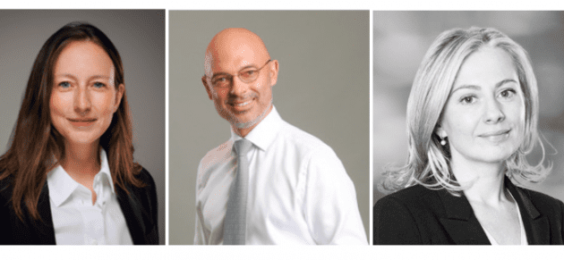 De gauche à droite : Sarah Mathieu-Comtois (Meanings Capital Partners), Michał Kurtyka (Eiffel IG), Monica Barton (White & Case)