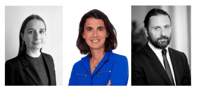 De gauche à droite : Manon de Barjac (Sofiouest), Charlotte Virally (Andera), Vincent Catherine (Sienna IM)