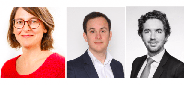 De gauche à droite : Delphine Leconte (SGCP), Paul-Louis Andrès (Apax Partners), Paul-Edouard Falck (Peqan)
