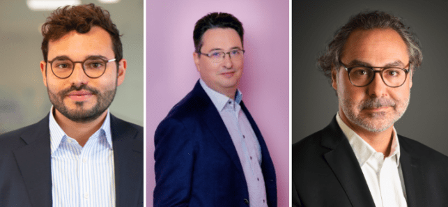 De gauche à droite : Evaldo Bifulco (Jeito Capital), Olivier Vialle (D'Ornano + Co.), Martin Fougerolle (Smart Entrepreneurs Partners)