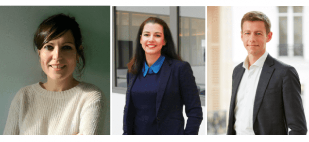 De gauche à droite : Gaëlle Tanguy (Arkéa Capital), Oriane Benveniste Profichet (Capza), Guillaume ten Have (Capitalmind)