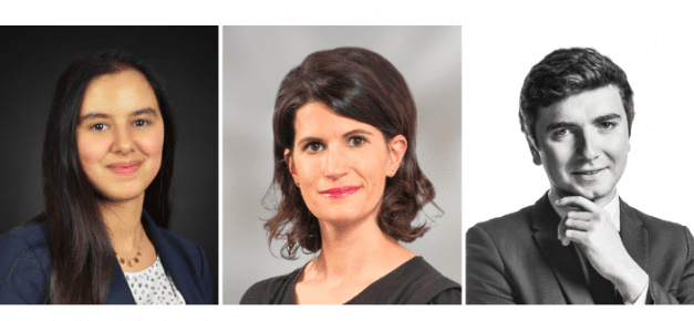 De gauche à droite : Nisrine El-Figha (Tertium), Marie Préat (Clifford Chance), Julien Truc (Pax CF)