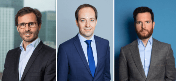 De gauche à droite : Matthieu Ducharme (Axa IM Prime), Jean-Marie Giannettini (idiCo), Cyprien Dufournier (BCTG Avocats)