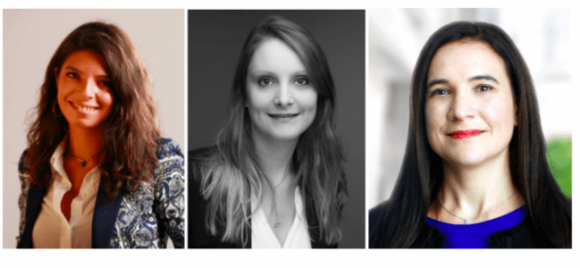 De gauche à droite : Morgane Seradieu (Iris), Pauline Roux (Elaia), Elise Vaudour (Macquarie)