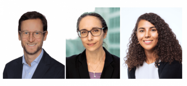 De gauche à droite : Raphaël Bazin (Azulis Capital), Katrin Boström (Eurazeo), Radia Benhallam (Oderis)