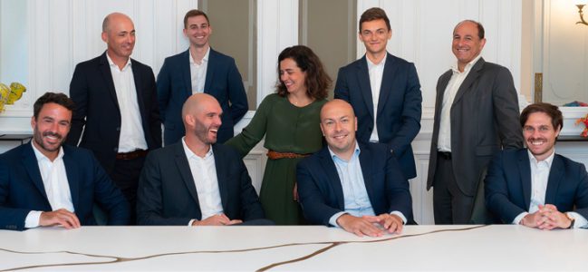 Debout, de gauche à droite : Ludovic Richard, Quentin Moreau, Patricia Sarrat, Quentin Mirebeau, Brice Thébaud. Assis, de gauche à droite : Valentin Bouilly, Kevin Peyrot, Adrien Audibert, Jean-Matthieu Gaudin