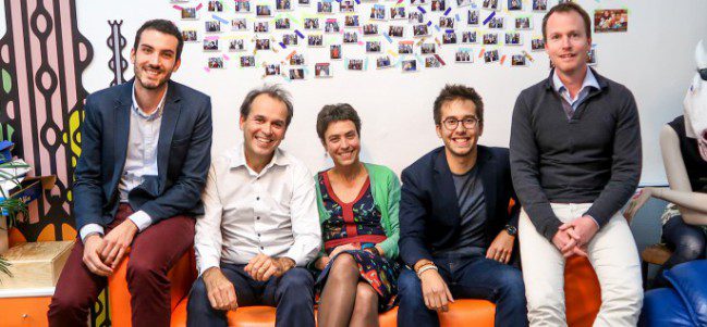 Les cofondateurs de Daphni: ( de gauche à droite) Mathieu Daix, Pierre-Eric Leibovici, Marie Ekeland,Willy Braun et Pierre-Yves Meerschman.