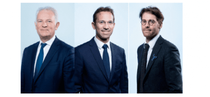 De gauche à droite : Bertrand Finet, Sébastien Coquard (managing director) et François Massut (directeur des fonds de private equity)