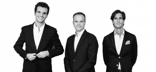 L’équipe de Reflexion Capital. De gauche à droite : Thibault Hirsch, Nicolas Meunier et Ivan Michal