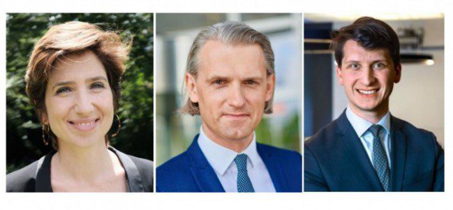 De gauche à droite : Sophie Nordmann (Siparex), Marcin Petrykowski (Vauban Infrastructure Partners), François-Xavier Beauvisage (FTPA)