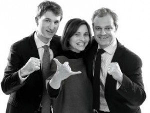 Elodie Roueil est entourée de Quentin Boucly (à gauche sur la photo) et de Vincent Gois.